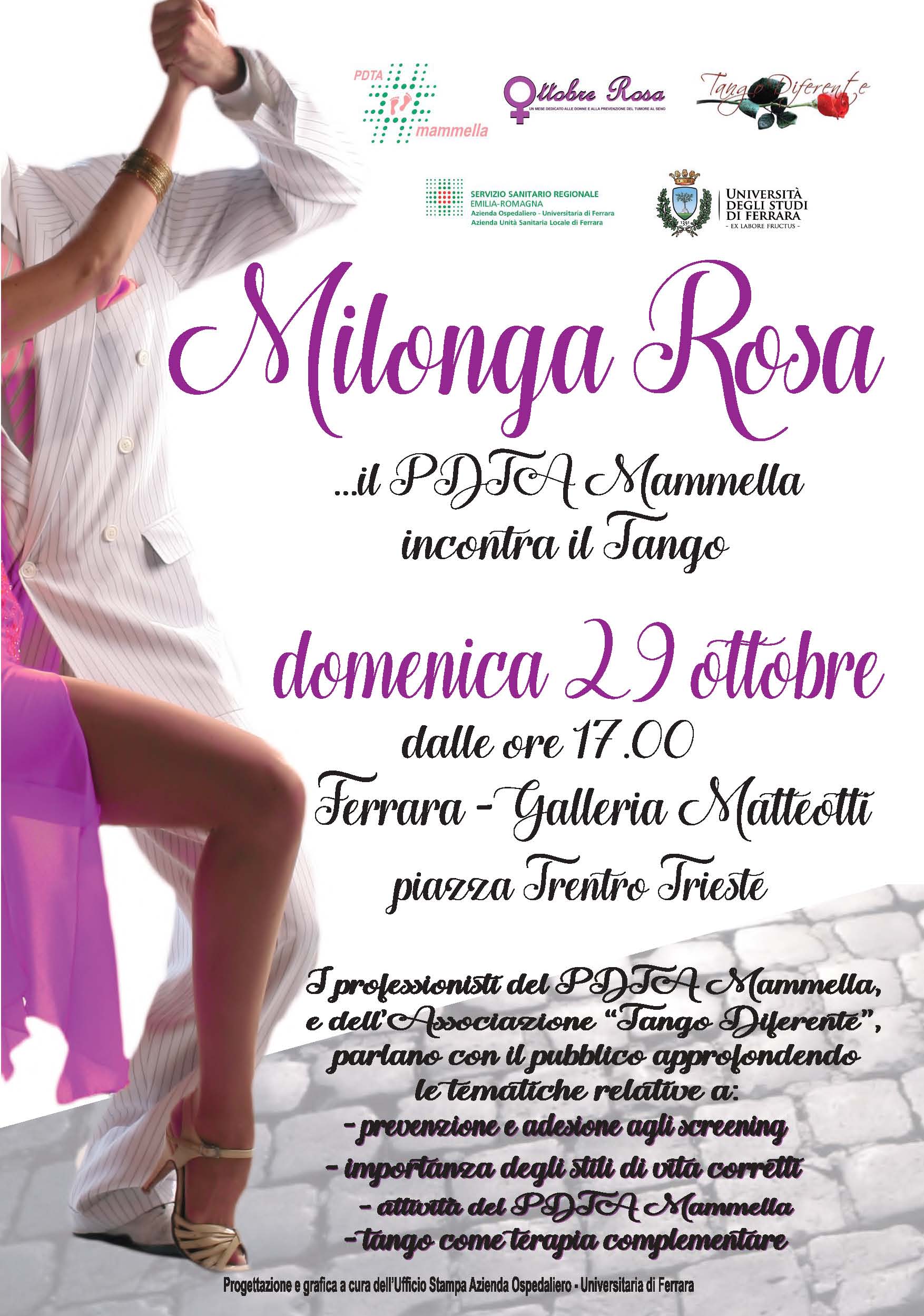 “MILONGA ROSA”: UN POMERIGGIO DEDICATO AL TANGO E APPROFONDIMENTI SUL PERCORSO MAMMELLA