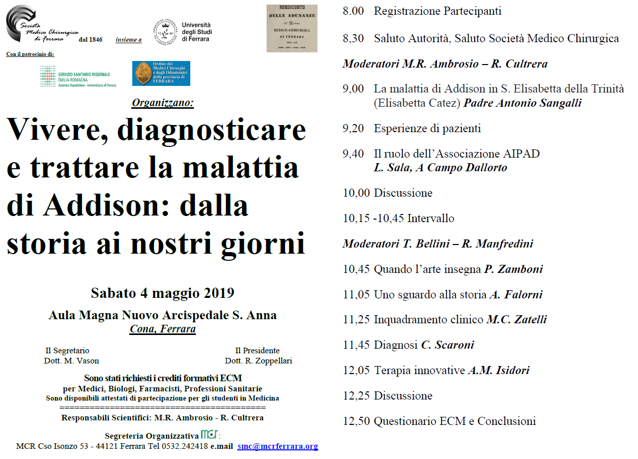 A CONA SI PARLA DELLA MALATTIA DI ADDISON