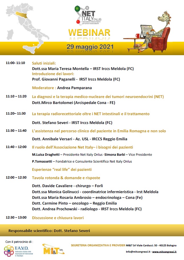 ANCHE DUE PROFESSIONISTI DEL S. ANNA AL WEBINAR DEDICATO AI TUMORI NEUROENDOCRINI