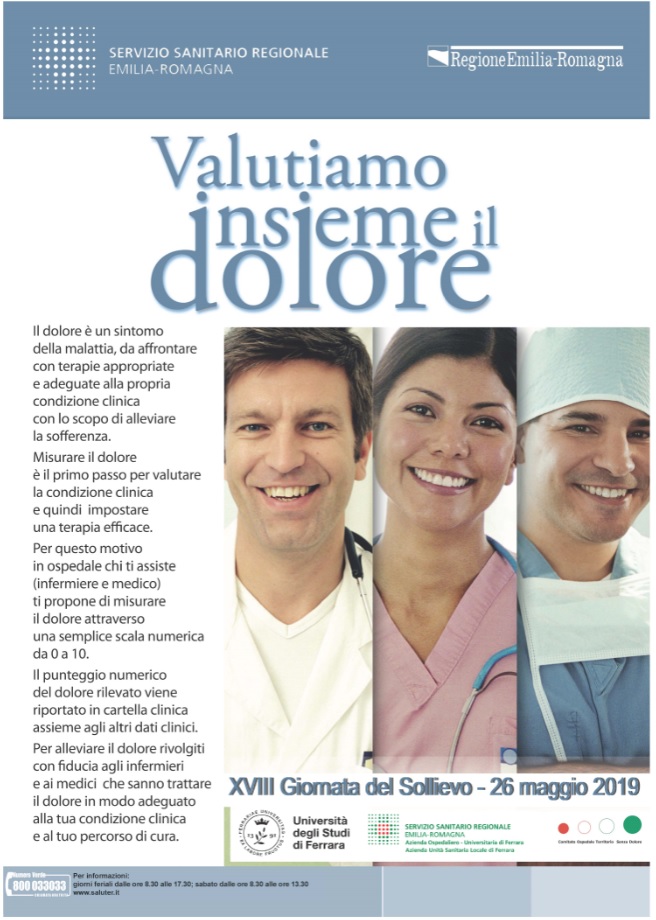 ANCHE FERRARA ADERISCE ALLE INIZIATIVE PER LA XVIII GIORNATA NAZIONALE DEL SOLLIEVO