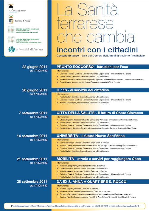 On line presentazioni e video degli incontri con i cittadini