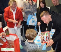 10 dicembre 2019 - ASSOCIAZIONE GIULIA: GLI ATLETI DI SPAL E KLEB BASKET VISITANO ONCOEMATOLOGIA PEDIATRICA, PEDIATRIA E GERIATRIA