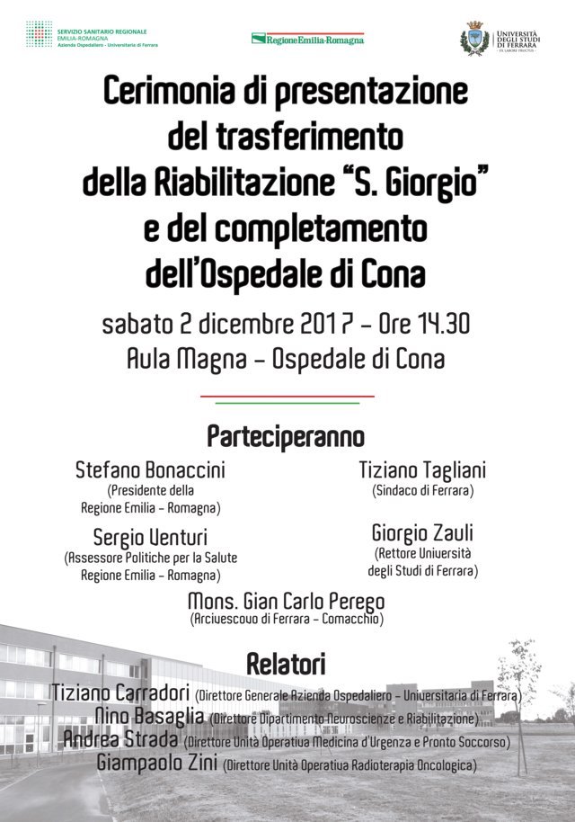 CERIMONIA DI PRESENTAZIONE DEL TRASFERIMENTO DELLA RIABILITAZIONE “S. GIORGIO” E DEL COMPLETAMENTO DELL’OSPEDALE DI CONA   