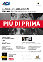 COMUNICATO STAMPA SPETTACOLO TEATRALE “Piu di Prima” tratto dal libro “La Sedia di Lulù”