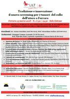 Convegno LILT - Tradizione e innovazione: il nuovo screening per i tumori del collo dell'utero a Ferrara 