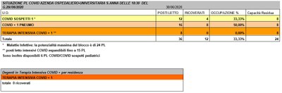 Situazione posti letto reparti Covid - 30 giugno 2020 - ore 18.30.jpg