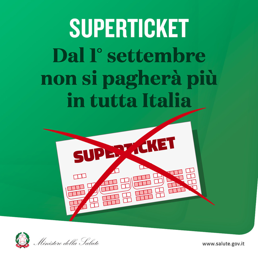 Dal 1° settembre 2020 via il Superticket per tutti
