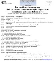 EMORRAGIA DIGESTIVA: TERRITORIO ED OSPEDALI IN RETE. UN CONVEGNO DELLA SOCIETÀ MEDICO CHIRURGICA