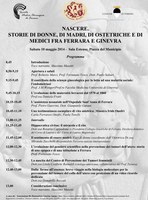 Evento - "Nascere. Storie di donne, di madri, di ostetriche e di Medici fra Ferrara e Ginevra" 