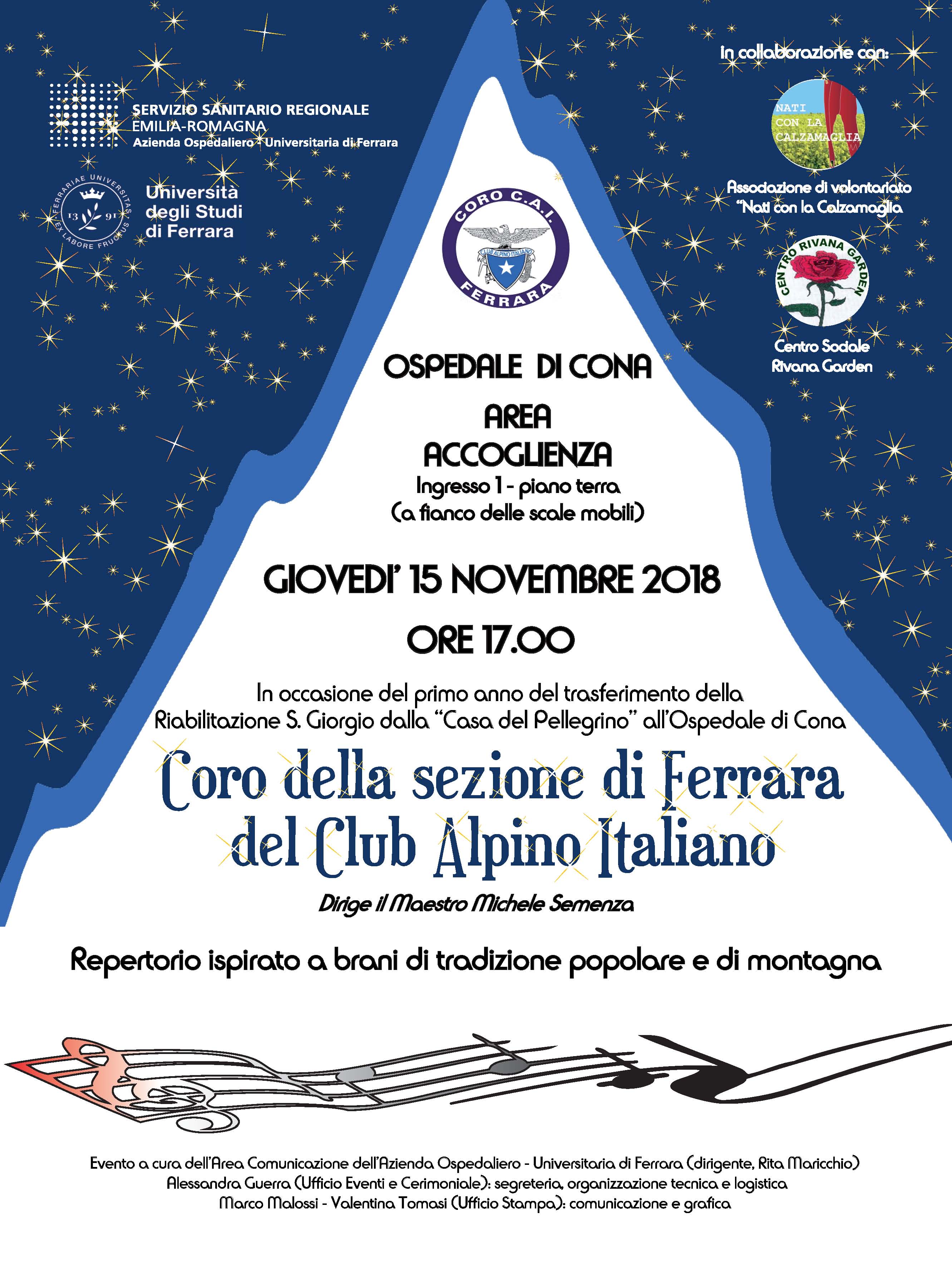 GIOVEDI’ 15 NOVEMBRE IL CORO DEL CAI A CONA PER RICORDARE IL TRASFERIMENTO DEL SAN GIORGIO