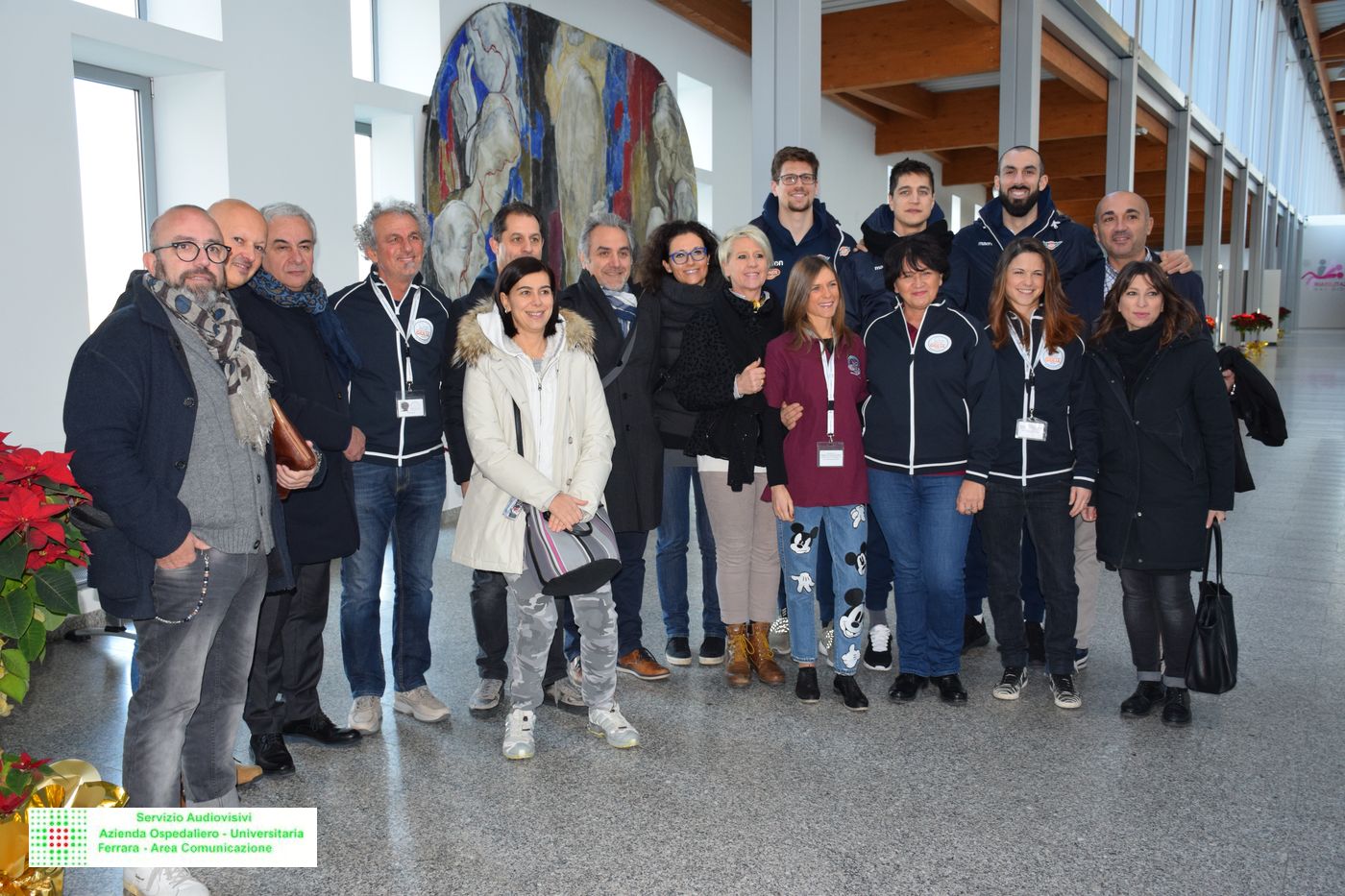GLI ATLETI DI SPAL E KLEB BASKET FERRARA VISITANO ONCOEMATOLOGIA PEDIATRICA, PEDIATRIA E GERIATRIA    