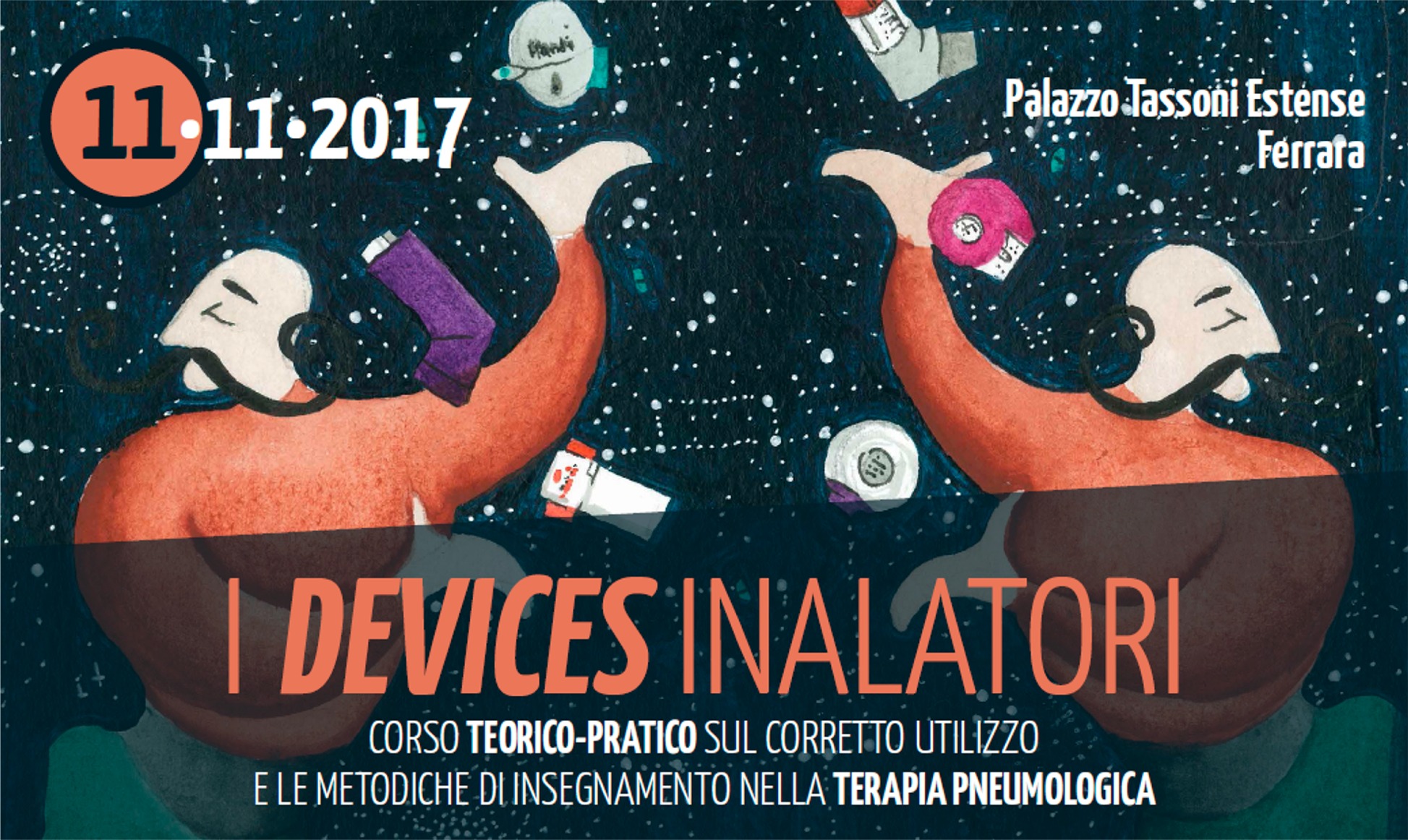 I devices inalatori, corso teorico pratico sul corretto utilizzo e le metodiche di insegnamento nella terapia pneumologica