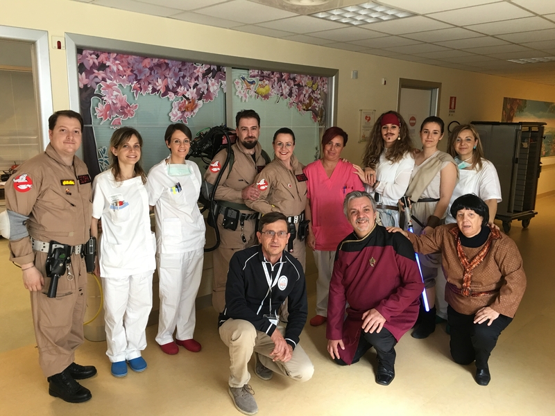 I personaggi dei fumetti in visita alla Pediatria di Cona