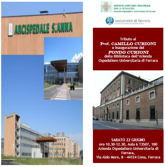 Il S. Anna inaugura sabato 22 giugno il "Fondo Curioni" - la biblioteca dell'Ospedale si arricchisce di nuove opere