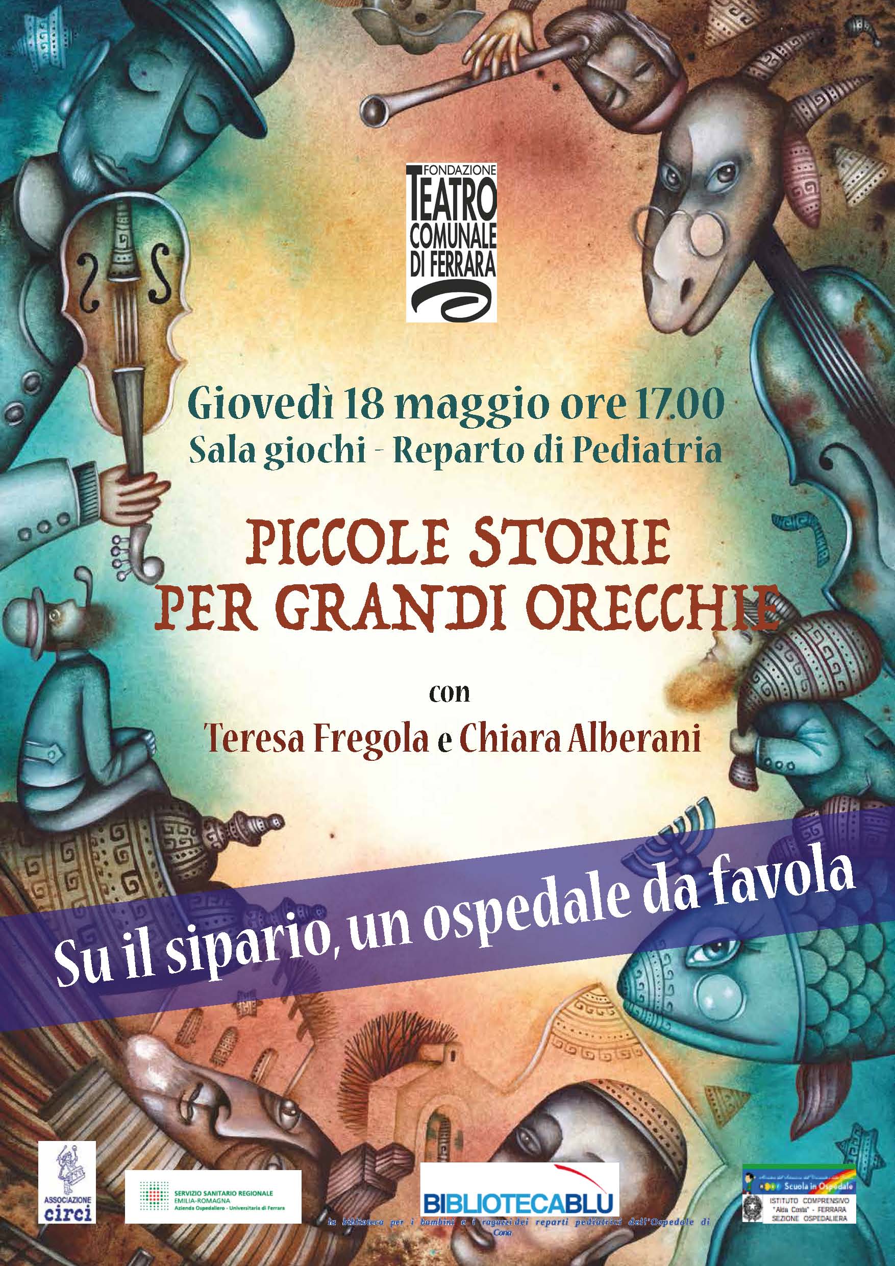 IN PEDIATRIA A CONA CON “SU IL SIPARIO” ARRIVANO PICCOLE STORIE PER GRANDI ORECCHIE