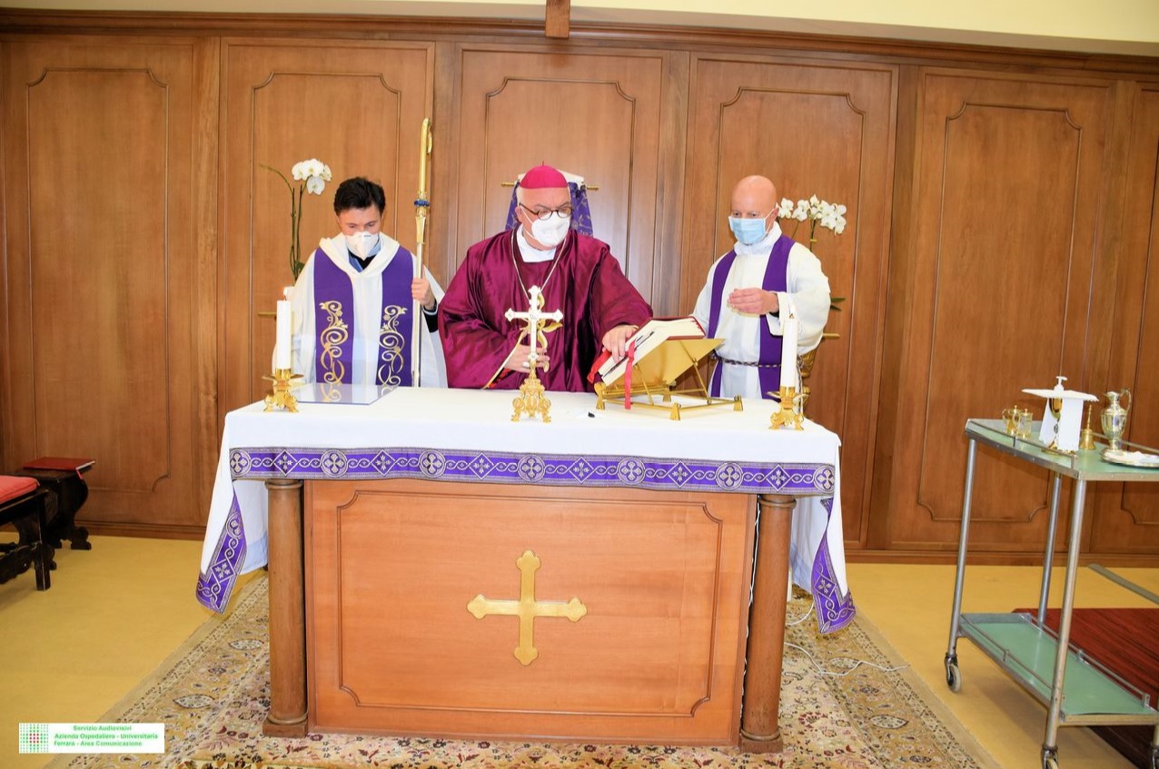 L’ARCIVESCOVO MONS. GIAN CARLO PEREGO IN VISITA AL SANT’ANNA PER PORTARE GLI AUGURI DI BUONA PASQUA