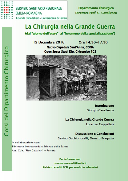 La Chirurgia della Grande Guerra