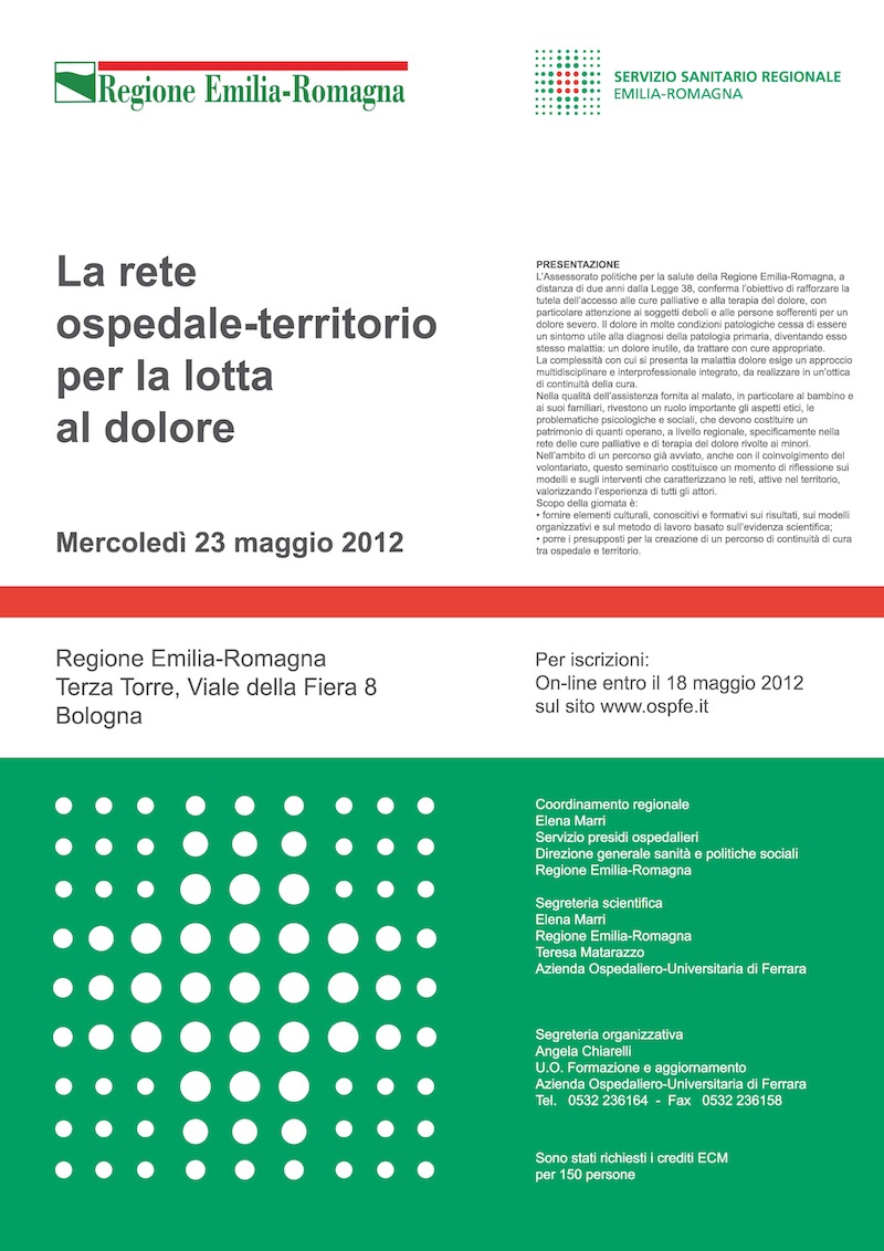 La rete Ospedale - territorio per la lotta al dolore