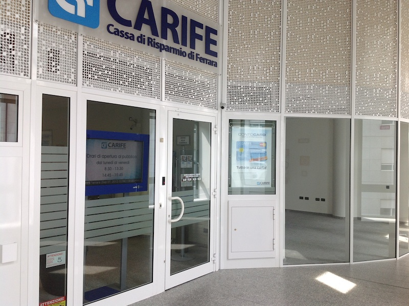 Nuova filiale CARIFE all'Ospedale di Cona