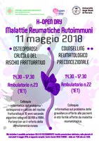 OPEN DAY REUMATOLOGIA: A CONA L’11 MAGGIO DUE INCONTRI CON LE DONNE