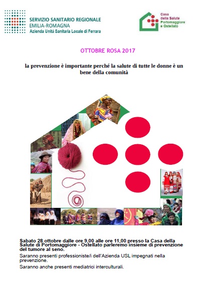 Ausl Ferrara - Comunicato Stampa, il 28 ottobre a Portomaggiore per parlare alle donne di prevenzione dei tumori al seno
