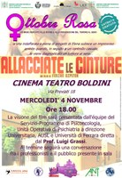"Ottobre Rosa" Ultimo appuntamento con il Film "Allacciate le cinture" proiettato al Boldini