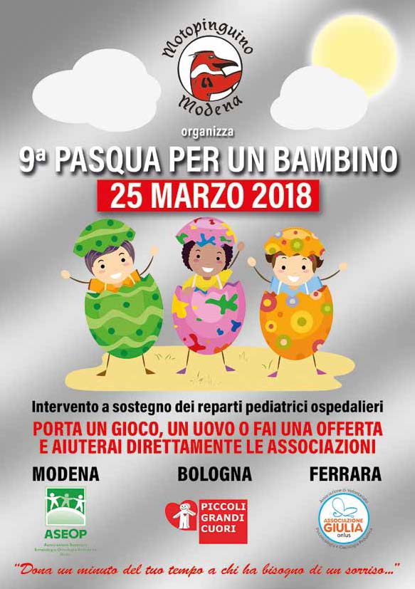 PASQUA IN PEDIATRIA: GIULIA E MOTOCICLISTI AL S. ANNA DI CONA