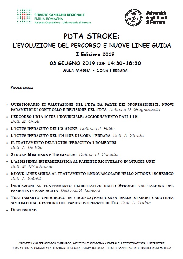 PDTA STROKE: l'evoluzione del percorso e nuove linee guida 