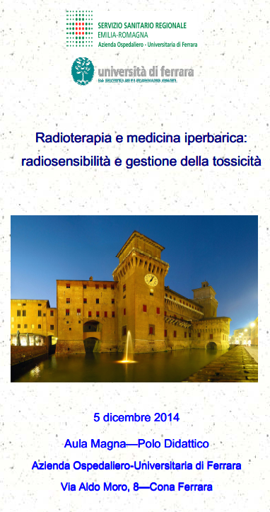 "Radioterapia e Medicina Iperbarica" - Venerdì 5 dicembre Corso di aggiornamento a Cona