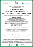 Sabato 29 novembre PARKINSON in PRIMO PIANO a Cona