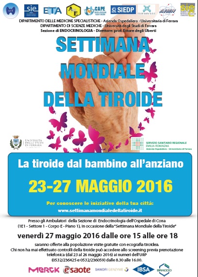 A Cona il 27 maggio la giornata di prevenzione delle malattie tiroidee con visite gratuite   