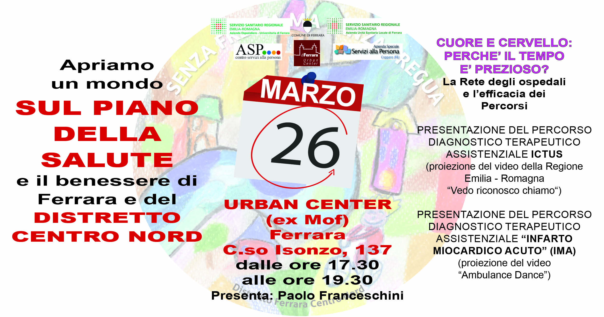 SI PARLA DI “TEMPO PREZIOSO” PER CUORE E CERVELLO ALL’URBAN CENTER DI FERRARA