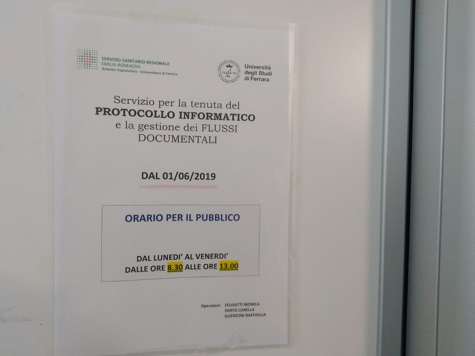Ufficio Protocollo