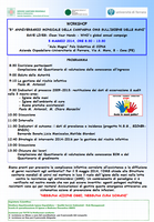 Workshop “5° Anniversario Mondiale della campagna OMS sull'igiene delle mani”