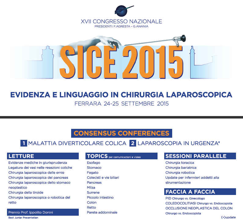 XVII° Congresso Nazionale SICE - Società Italiana di Chirurgia Endoscopica e Nuove Tecnologie