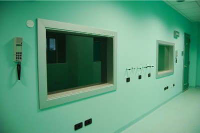 Posto console operatore di radiologia