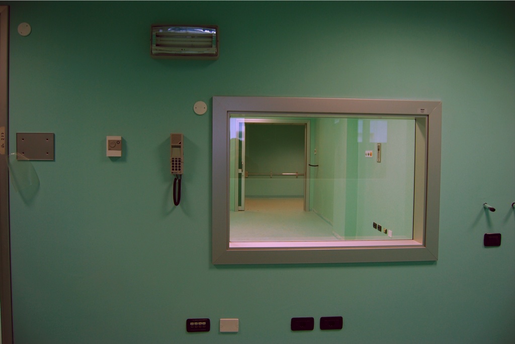 Posto console operatore radiologia