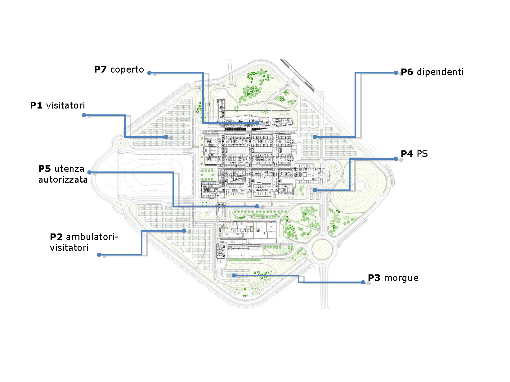 Parcheggiare in area ospedaliera