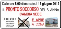 Il Pronto Soccorso del Sant'Anna cambia sede